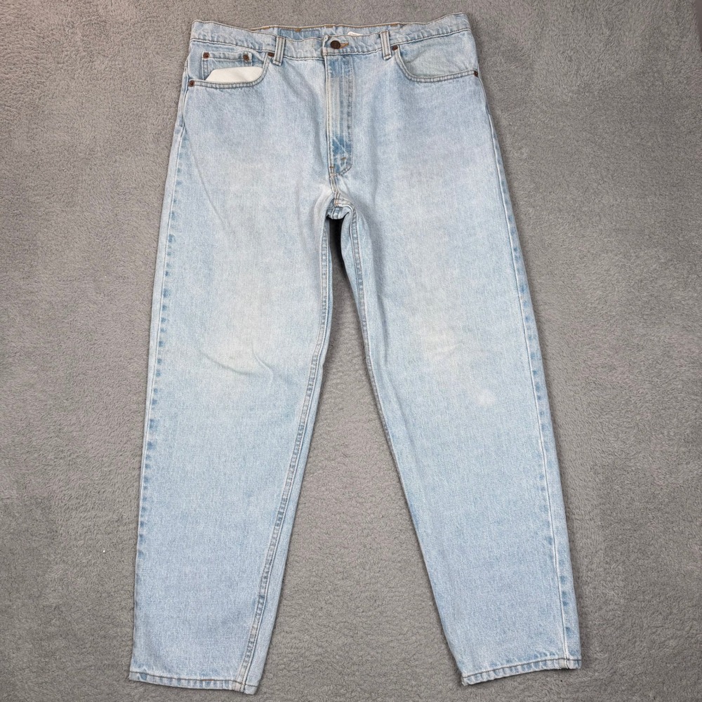 Vintage Levis 550 Relaxed Fit Tapered Leg Jeans Mens 40x30 Light Wash Made inUSA